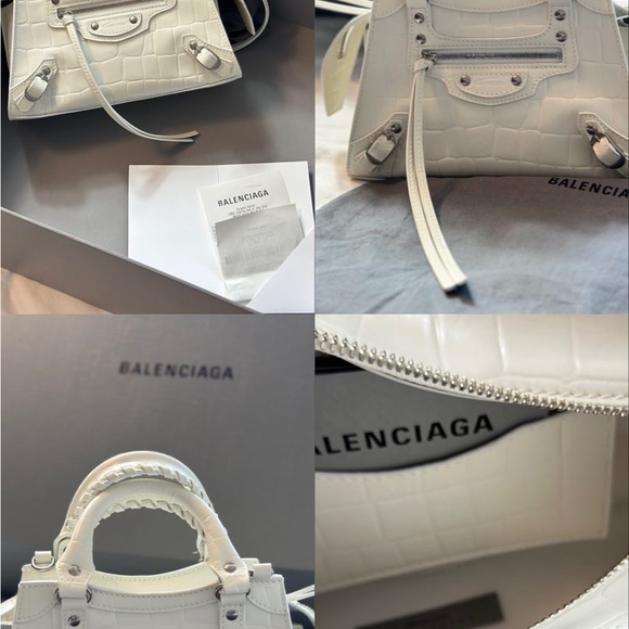 Balenciaga 
White Croc Super Nano Neo Classic Bag (brand new) - Picture 2 of 10